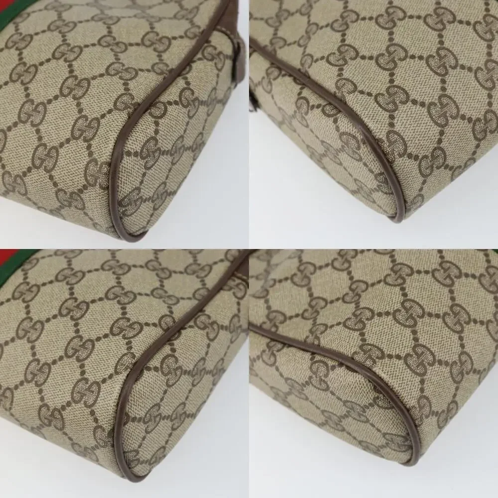 Gucci GG Supreme Web Clutch Bag Beige
